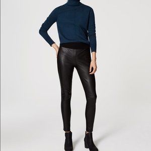 NWT Ann Taylor LOFT Faux Leather Leggings Sz M